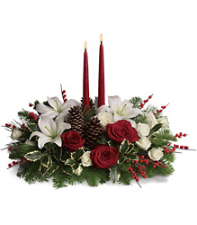 Christmas Wishes Centerpiece from Martinsville Florist, flower shop in Martinsville, NJ